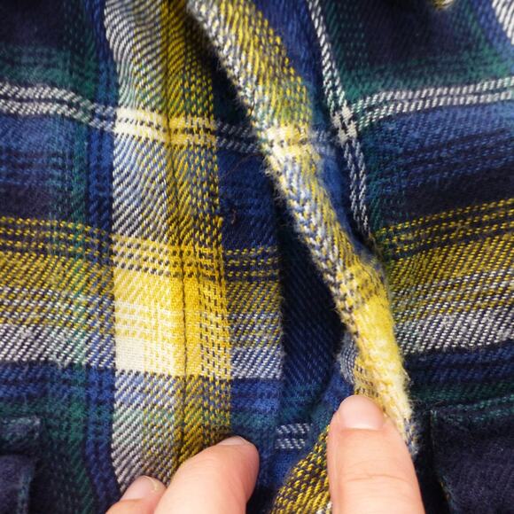 Gap Pendleton Shirt Mens Small Flannel Button Up Plaid Outdoor Blue Long Sleeve - Picture 4 of 10